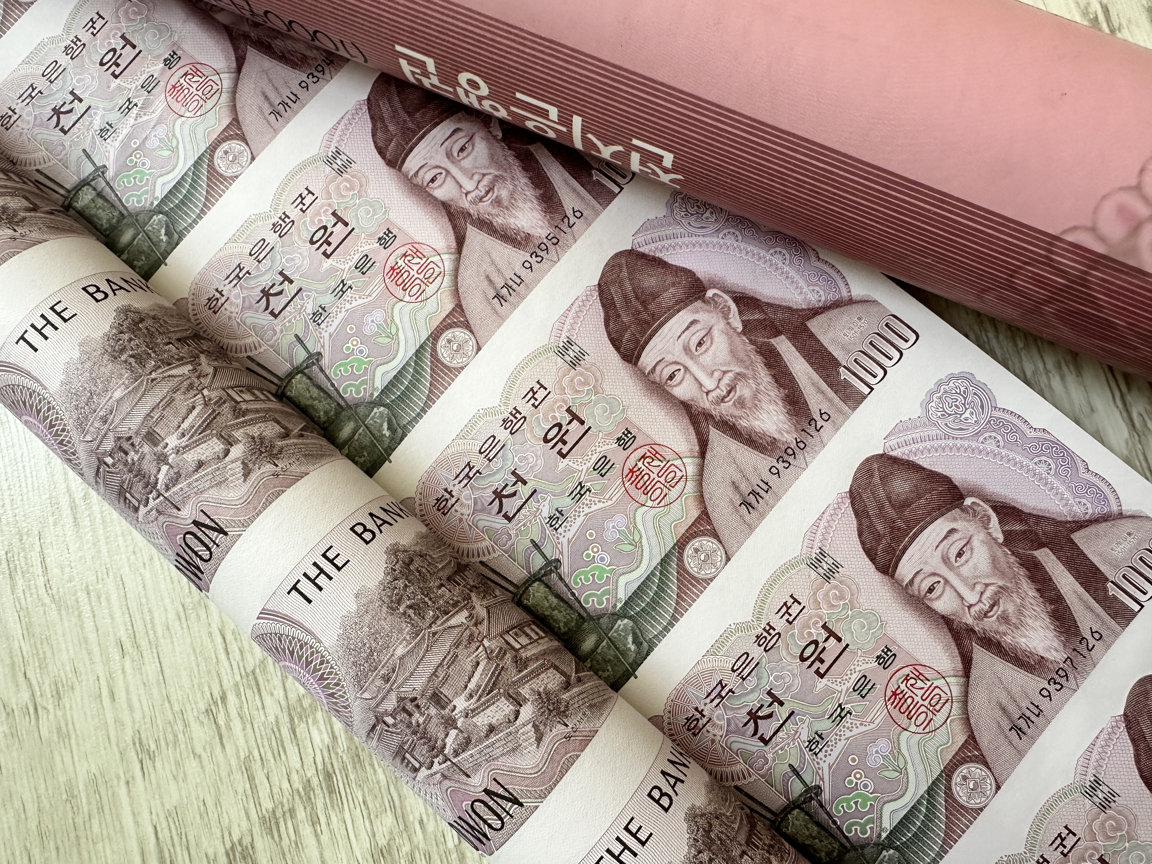 전지은행권 구천원권 40장